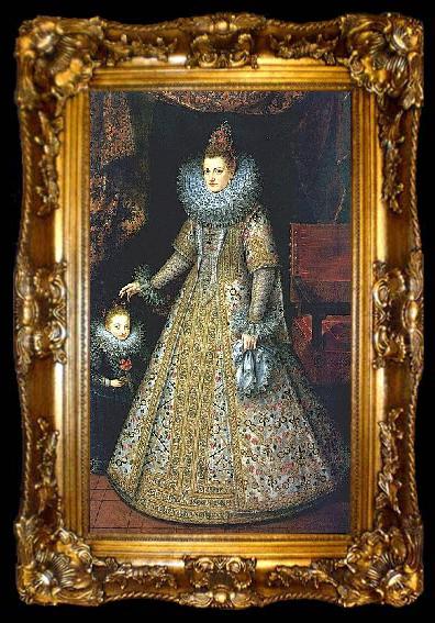 framed  Frans Pourbus Archduchess of Austria, ta009-2